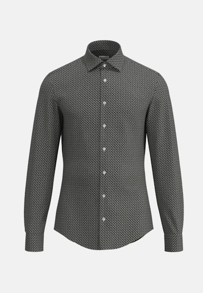 Shaped Business shirt Print in Black |  Seidensticker Onlineshop