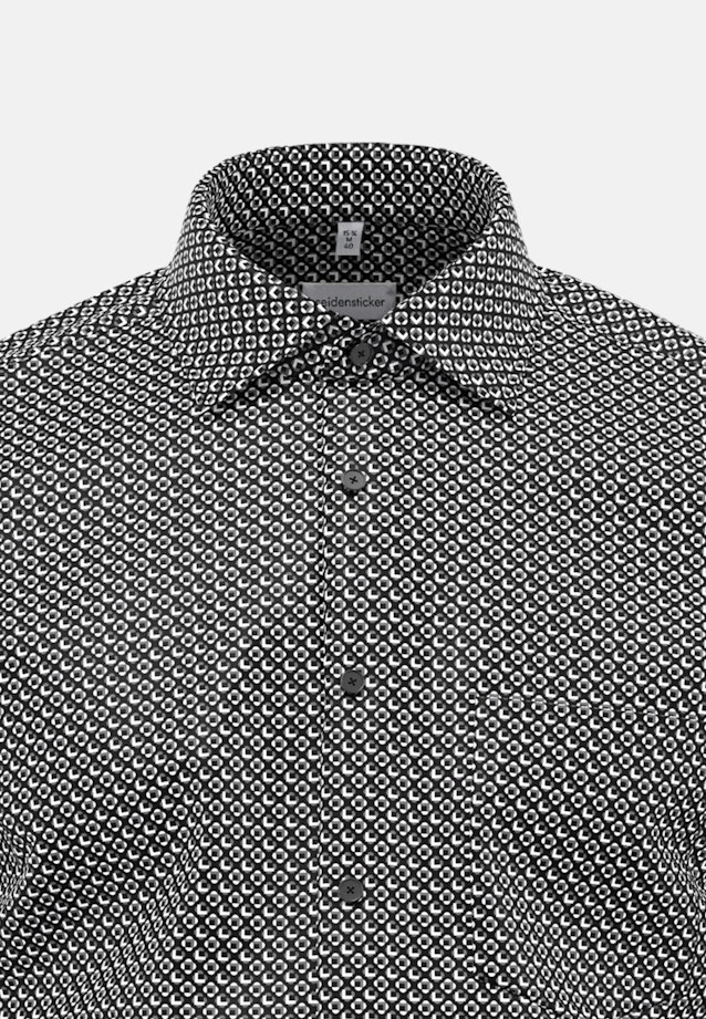 X-Slim Business Hemd Druck in Schwarz |  Seidensticker Onlineshop