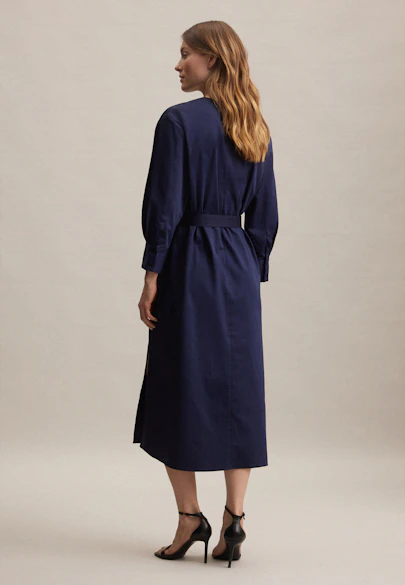 Kleid Uni in Dunkelblau |  Seidensticker Onlineshop