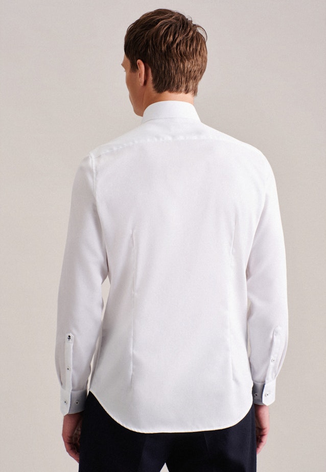 Non-iron Twill Business overhemd in Slim with Kentkraag in Wit | Seidensticker Onlineshop