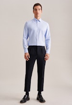 Non-iron Twill Business Shirt in Slim with Kent-Collar in Light Blue |  Seidensticker Onlineshop