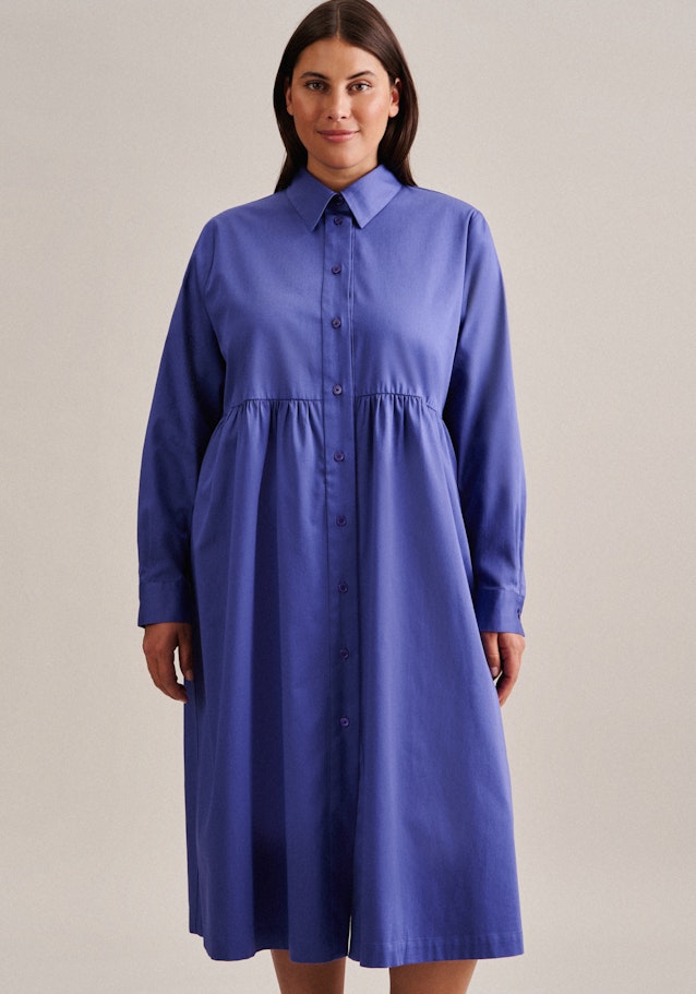Curvy Kragen Kleid Regular in Mittelblau | Seidensticker Onlineshop