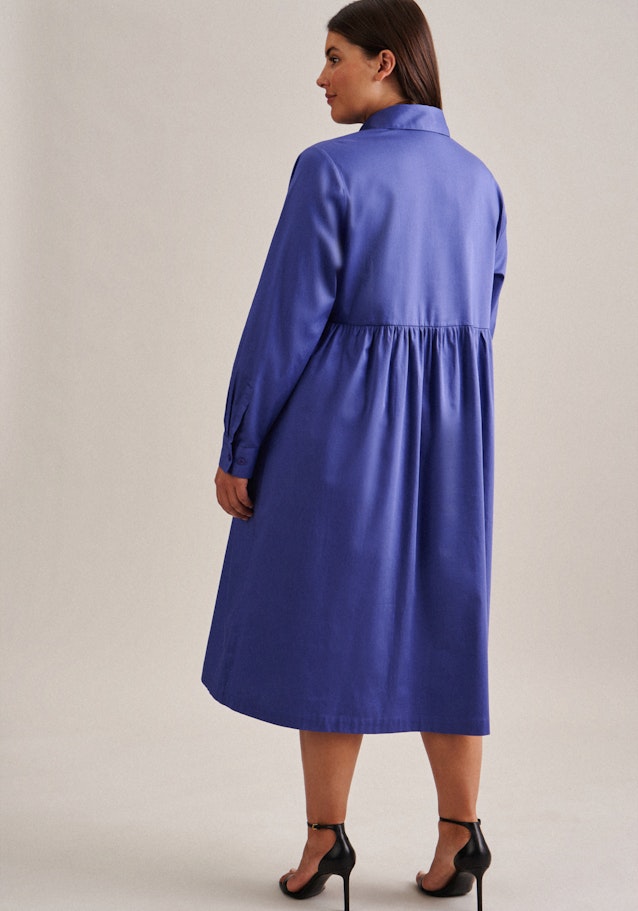 Grande taille Collar Dress in Medium Blue | Seidensticker Onlineshop