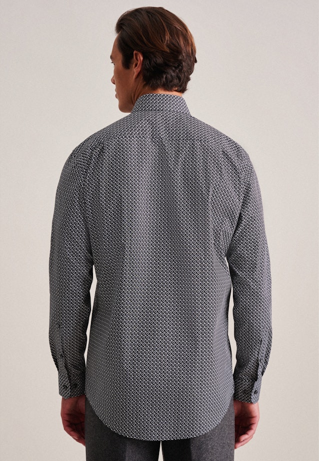 Business Shirt in Regular with Kent-Collar in Black | Seidensticker Onlineshop