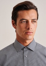 Regular Business Hemd Druck in Schwarz |  Seidensticker Onlineshop