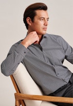 Regular Business Hemd Druck in Schwarz |  Seidensticker Onlineshop