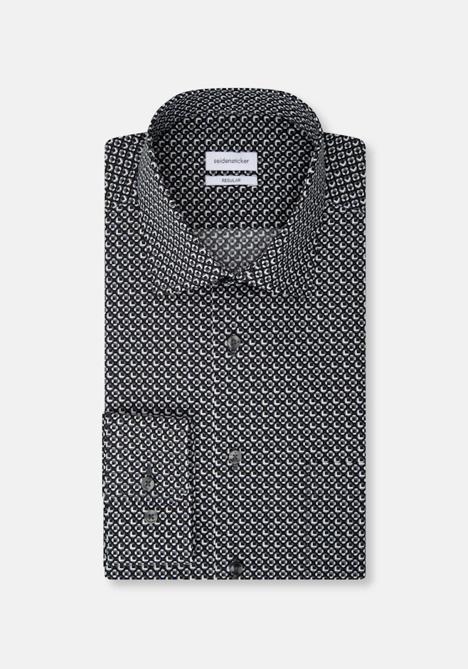 Regular Chemise d'affaires Imprimé dans Noir | Boutique en ligne Seidensticker