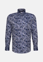 Slim Chemise en flanelle Floral in Bleu Foncé |  Seidensticker Onlineshop
