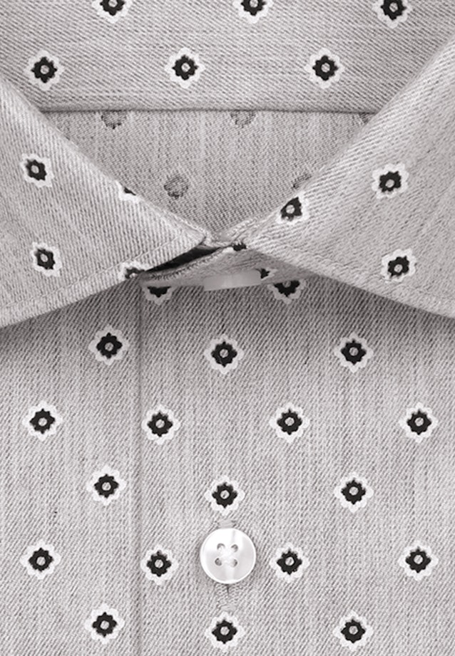 Shaped Business Hemd Druck in Grau |  Seidensticker Onlineshop