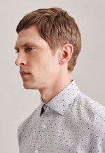 Shaped Business Hemd Druck in Grau |  Seidensticker Onlineshop