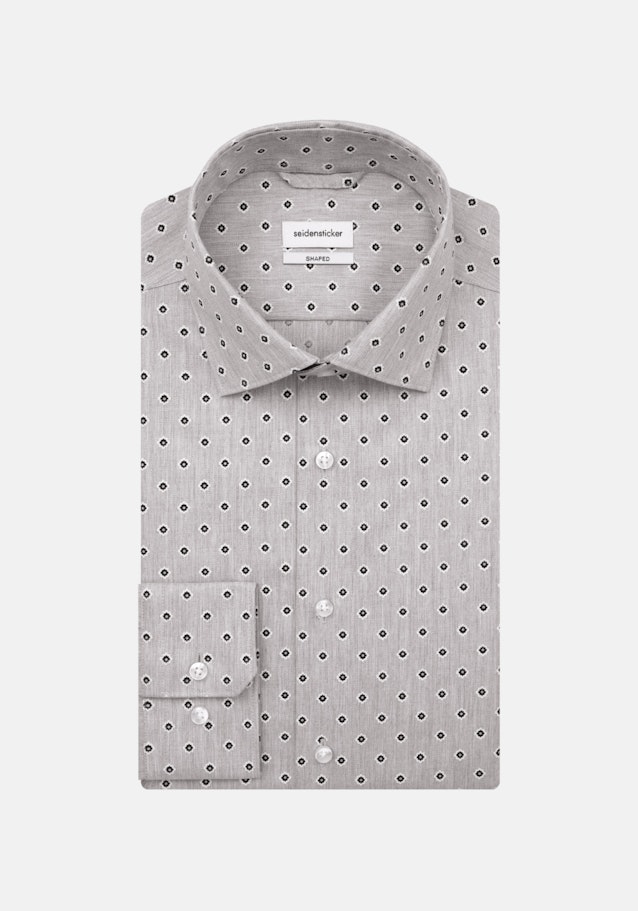 Twill Business Hemd in Shaped mit Kentkragen in Grau |  Seidensticker Onlineshop