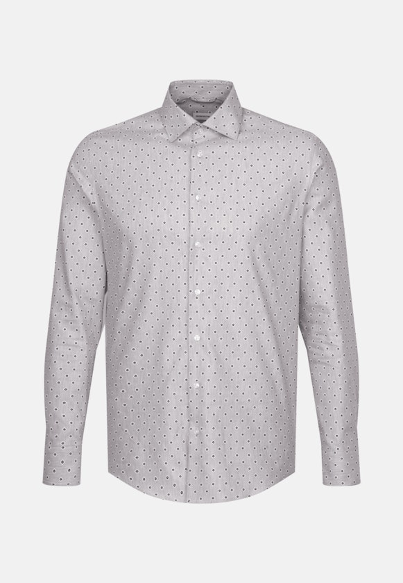 Shaped Business Hemd Druck in Grau |  Seidensticker Onlineshop