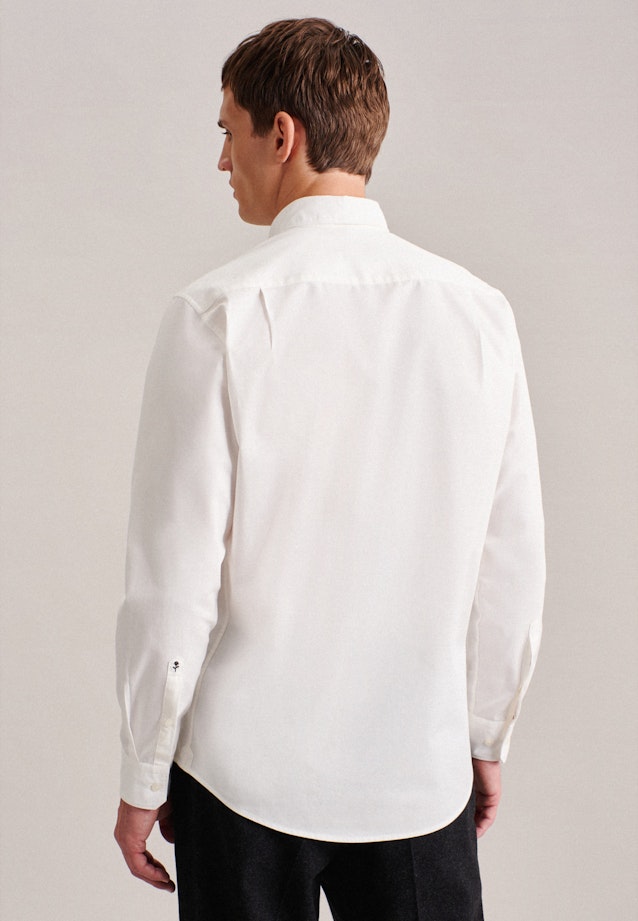 Twill Casual Hemd in Regular mit Button-Down-Kragen in Ecru | Seidensticker Onlineshop