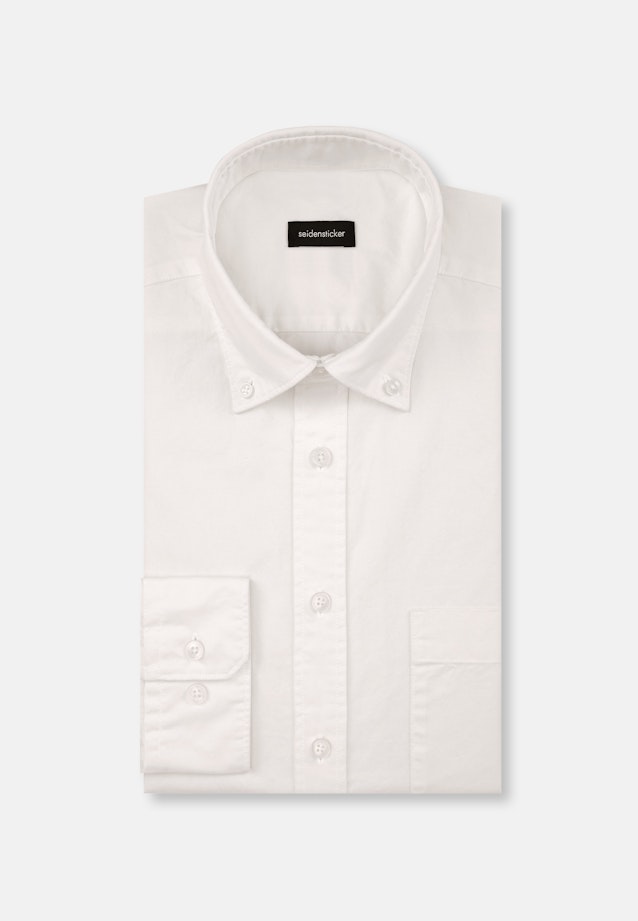 Regular Chemise décontractée Uni in Ecru |  Seidensticker Onlineshop