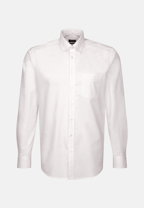 Twill Casual Hemd in Regular mit Button-Down-Kragen in Ecru |  Seidensticker Onlineshop