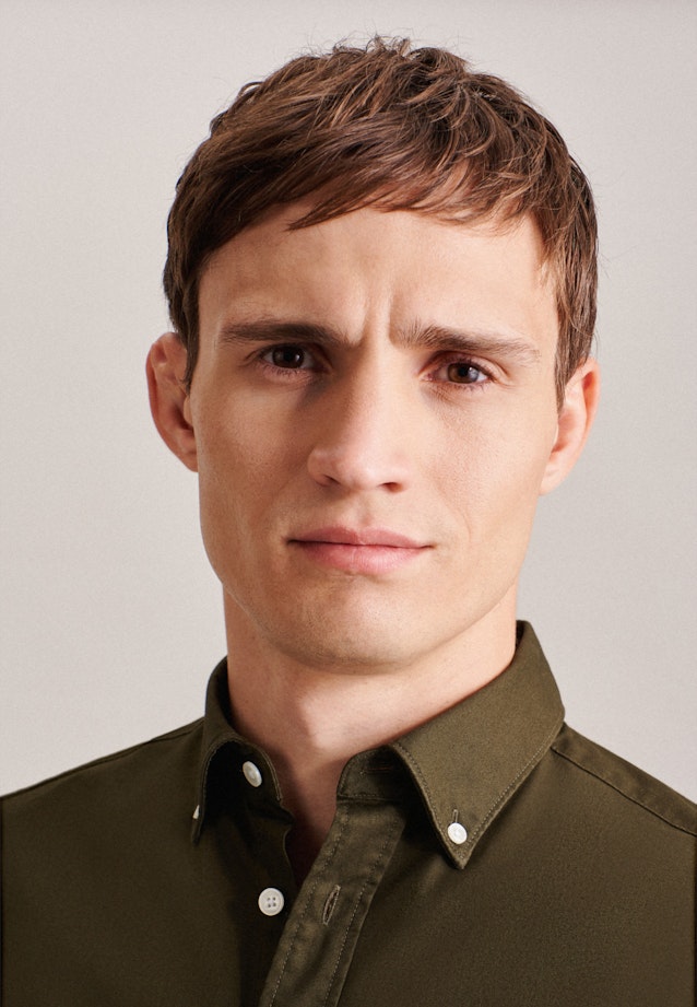 Regular Casual shirt Uni in Green |  Seidensticker Onlineshop