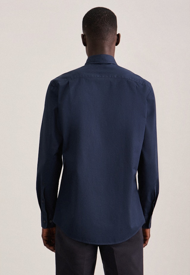 Regular Casual Hemd Uni in Dunkelblau |  Seidensticker Onlineshop