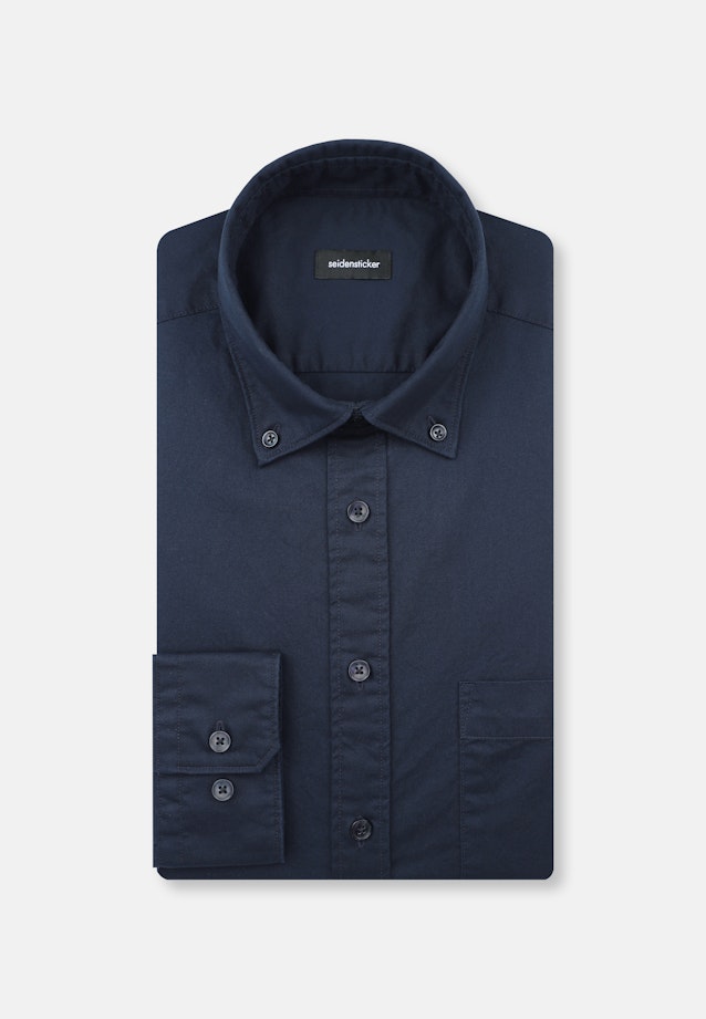 Regular Casual Hemd Uni in Dunkelblau |  Seidensticker Onlineshop