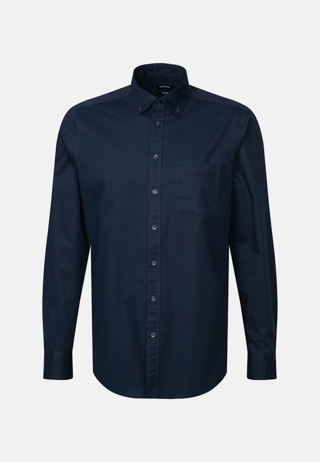 Regular Casual Hemd Uni in Dunkelblau |  Seidensticker Onlineshop
