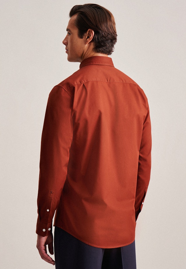 Casual Shirt in Regular with Button-Down-Collar in Orange | Seidensticker Onlineshop
