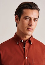 Twill Casual Hemd in Regular mit Button-Down-Kragen in Orange |  Seidensticker Onlineshop