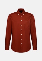 Twill Casual Hemd in Regular mit Button-Down-Kragen in Orange |  Seidensticker Onlineshop