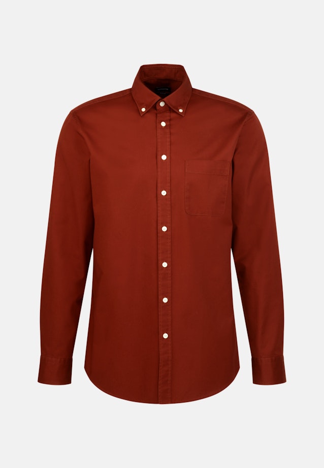 Regular Casual shirt Uni in Orange |  Seidensticker Onlineshop