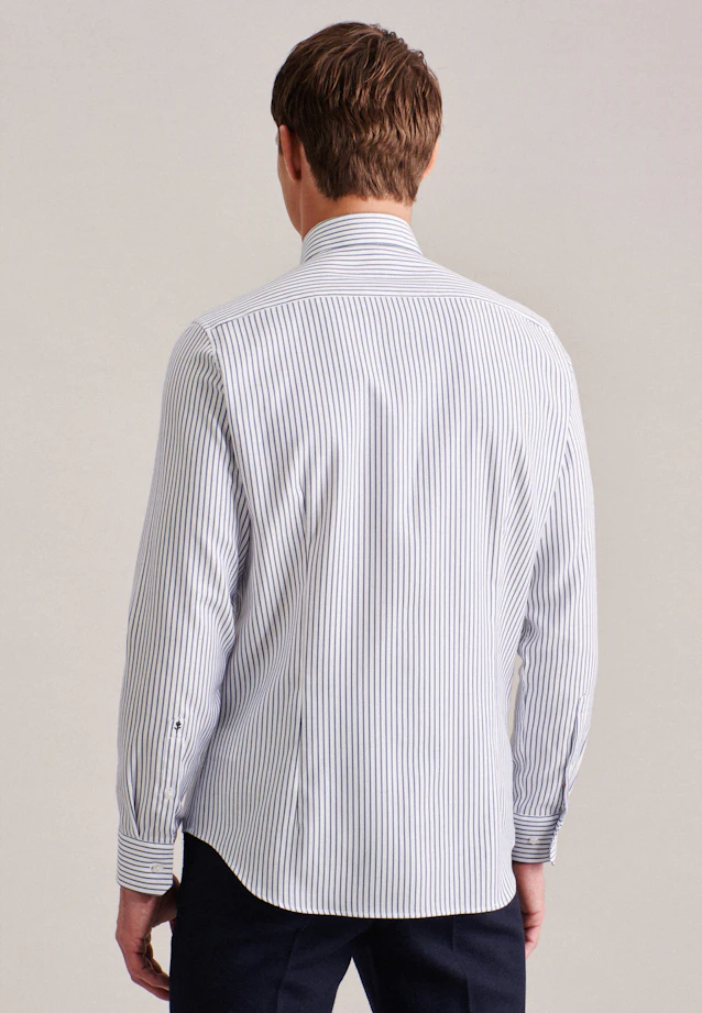 Slim Business Hemd Streifen in Mittelblau |  Seidensticker Onlineshop
