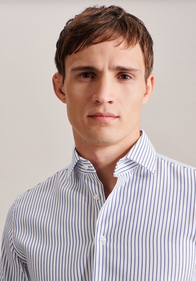 Slim Business Shirt Stripes in Medium Blue | Seidensticker Onlineshop