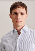 Slim Business Hemd Streifen in Mittelblau |  Seidensticker Onlineshop