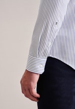 Slim Business Hemd Streifen in Mittelblau |  Seidensticker Onlineshop