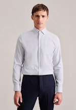 Non-iron Structure Business Shirt in Slim with Kent-Collar in Medium Blue |  Seidensticker Onlineshop