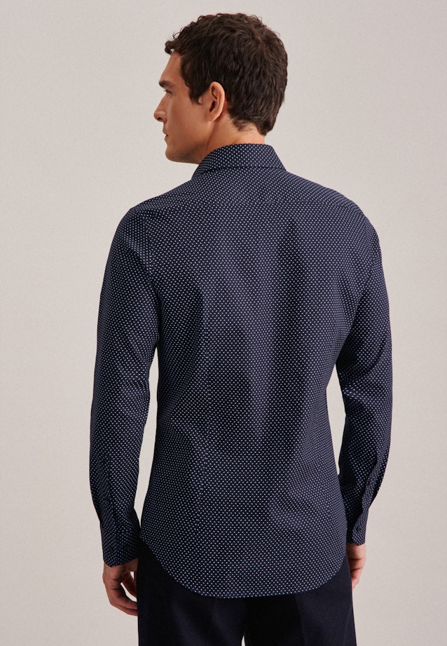 Shaped Business shirt Print in Dark Blue |  Seidensticker Onlineshop