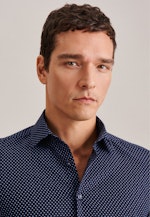 Shaped Business shirt Print in Dark Blue |  Seidensticker Onlineshop
