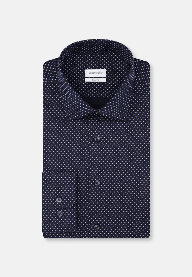 Shaped Business shirt Print in Dark Blue |  Seidensticker Onlineshop