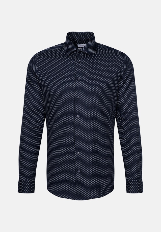 Shaped Business shirt Print in Dark Blue |  Seidensticker Onlineshop