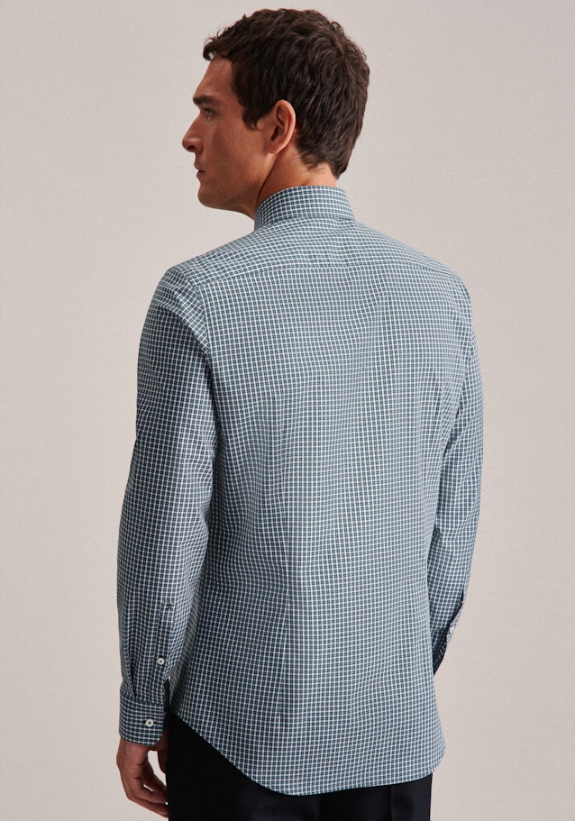 Non-iron Poplin Business Shirt in Shaped with Kent-Collar in Green | Seidensticker Onlineshop
