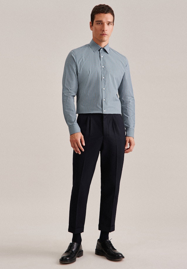 Shaped Business shirt Check in Green |  Seidensticker Onlineshop
