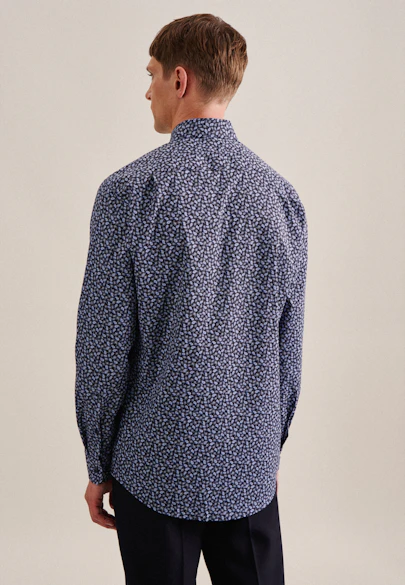 Regular Business Hemd Paisley in Dunkelblau |  Seidensticker Onlineshop