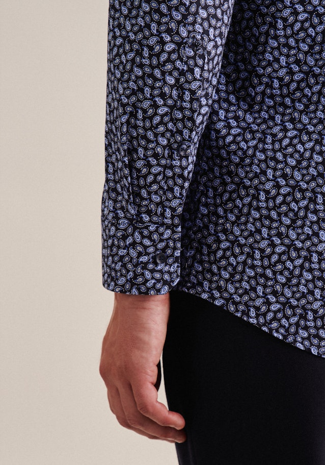 Regular Business Hemd Paisley in Dunkelblau | Seidensticker Onlineshop
