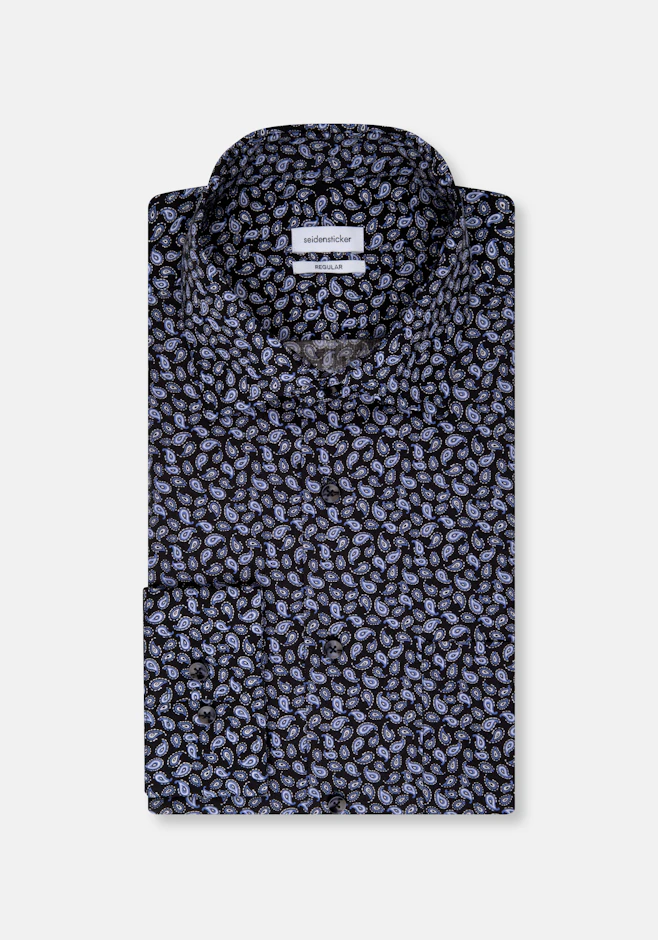 Regular Chemise d'affaires Paisley dans Bleu Foncé | Boutique en ligne Seidensticker