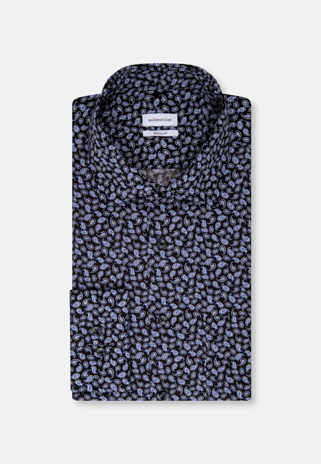Regular Business shirt Paisley in Dark Blue |  Seidensticker Onlineshop