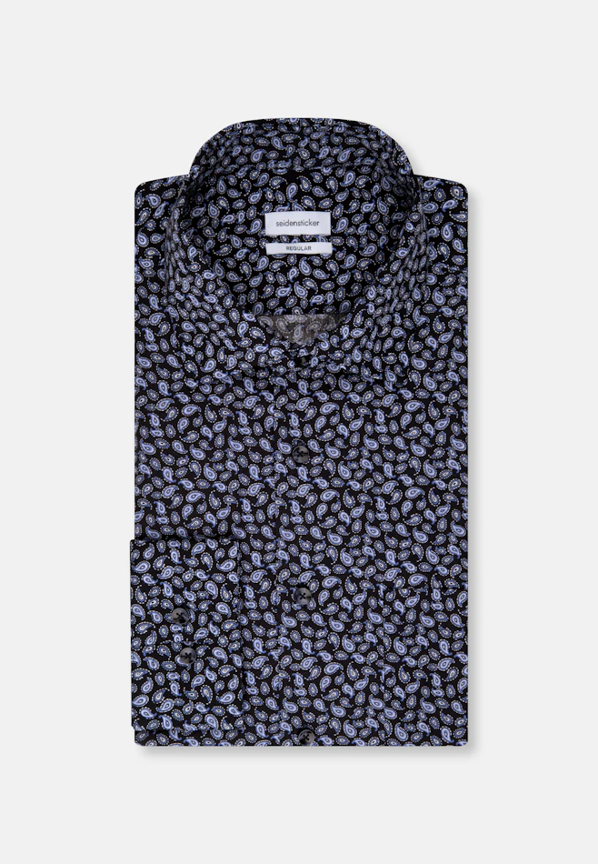 Regular Business Hemd Paisley in Dunkelblau | Seidensticker Onlineshop