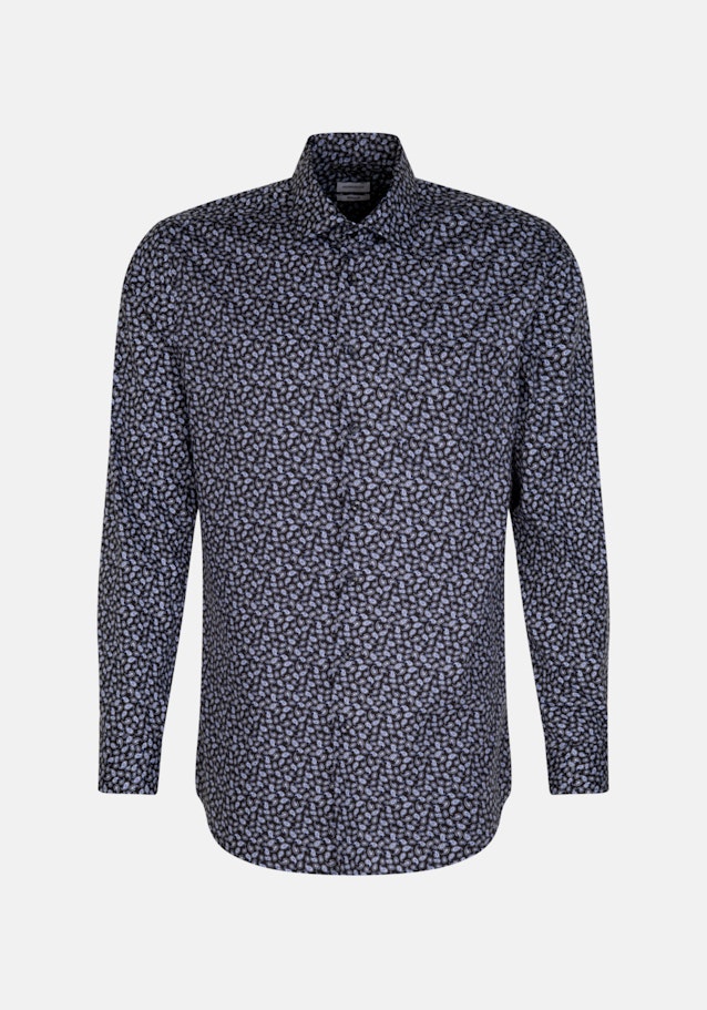 Regular Business Hemd Paisley in Dunkelblau | Seidensticker Onlineshop