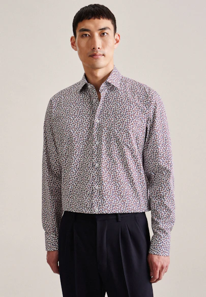 Regular Business Hemd Paisley in Orange |  Seidensticker Onlineshop