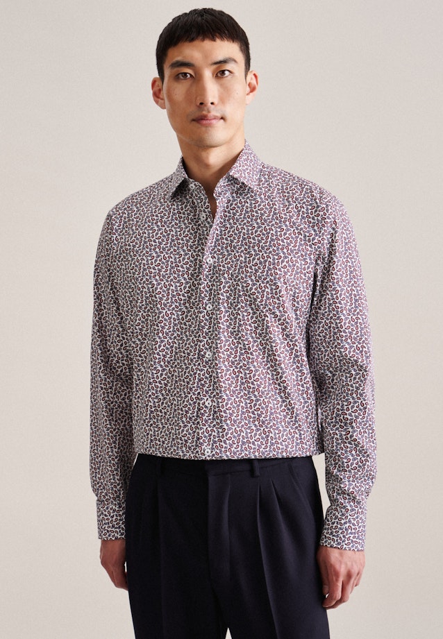 Regular Business Hemd Paisley in Orange |  Seidensticker Onlineshop