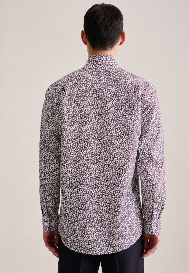 Regular Business Hemd Paisley in Orange |  Seidensticker Onlineshop