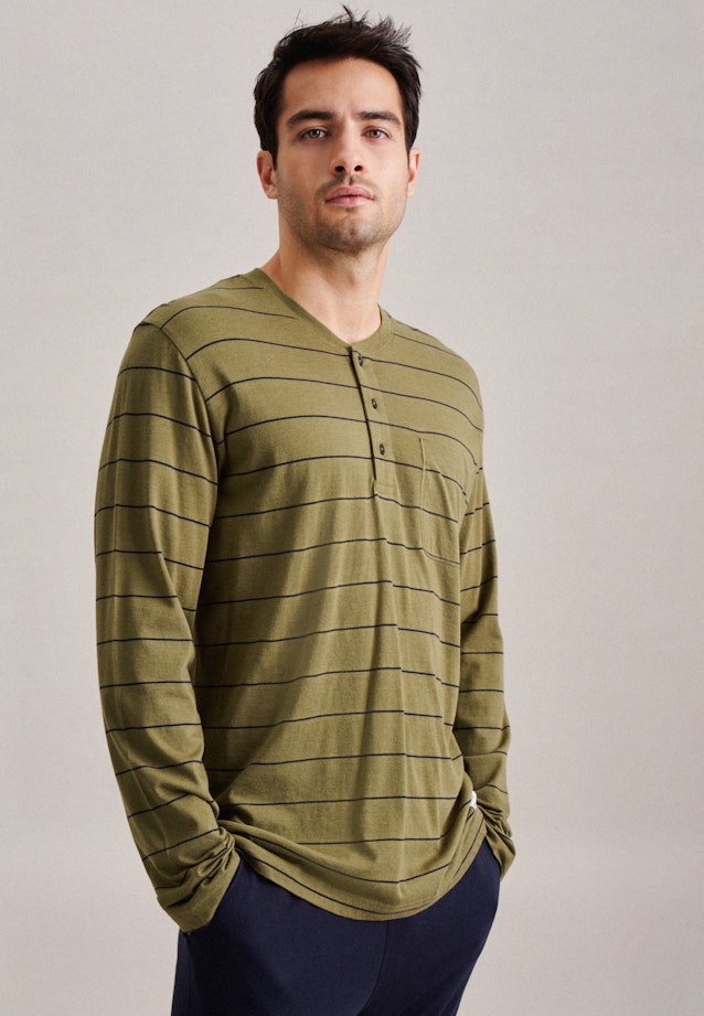 Henley collar Pyjamas in Green |  Seidensticker Onlineshop
