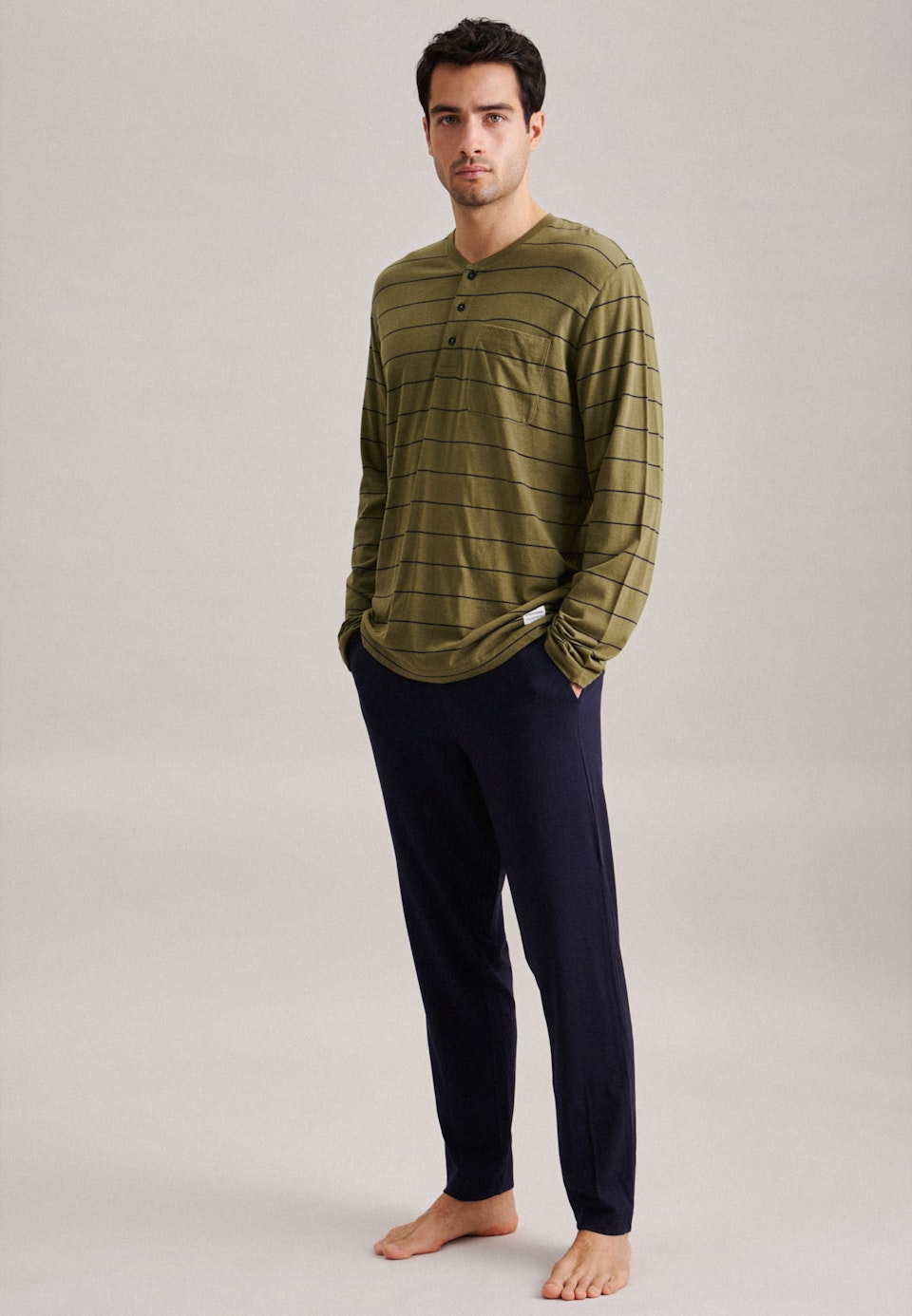 Pyjama aus Baumwollmischung in Grün |  Seidensticker Onlineshop