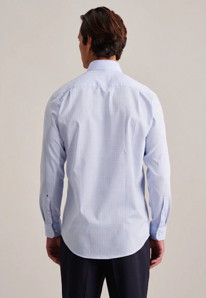Regular Business shirt Check in Light Blue |  Seidensticker Onlineshop